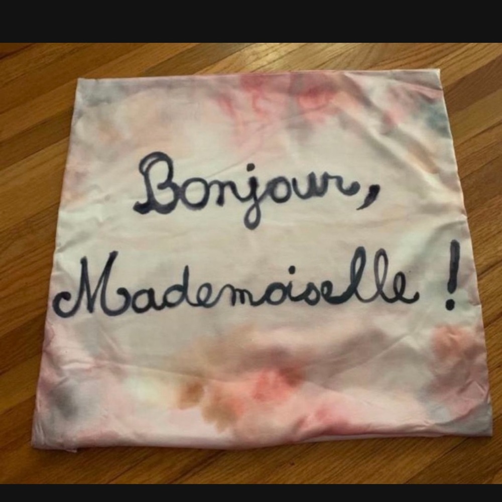 2 NEW FRENCH  PILLOWCASES 18”X 18”